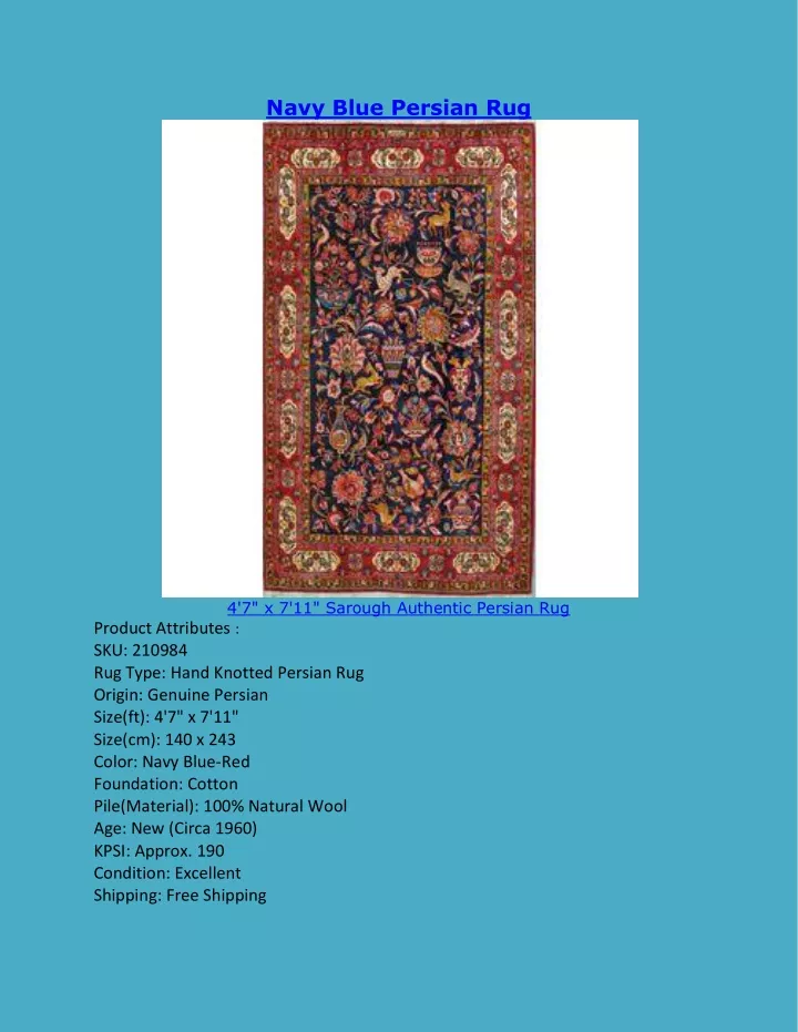navy blue persian rug