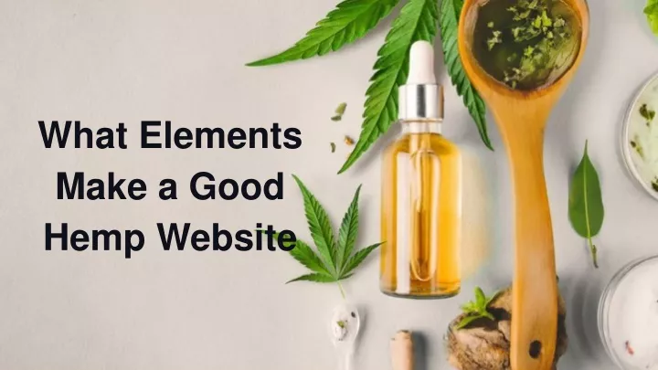 what elements make a good hemp website