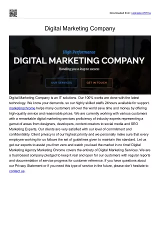 Digital Marketing Company
