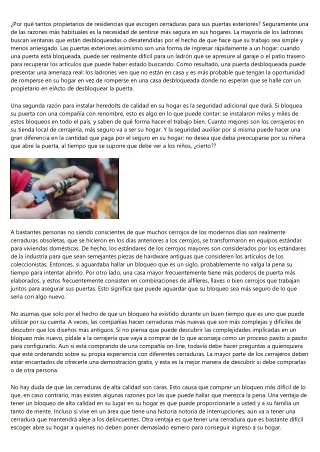 Ventajas de comprar y colocar cerraduras de seguridad en las puertas exteriores