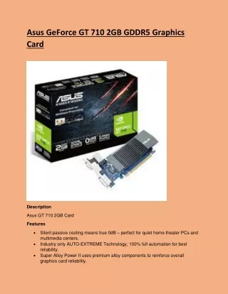 asus geforce gt 710 2gb gddr5 graphics card