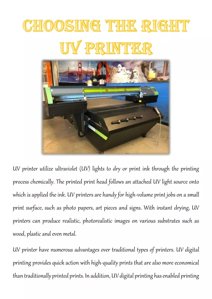 uv printer utilize ultraviolet uv lights