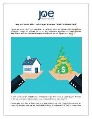 Why you should sell a fire-damaged home to a Dallas cash home buyer