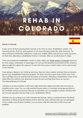 rehab in colorado