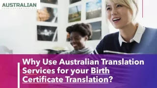 Why Use Australian Translation Services for your Birth Certificate Translation