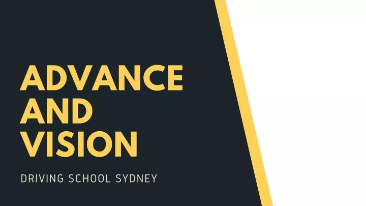 advance and vision driving school sydney