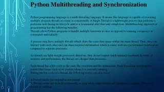 python multithreading and synchronization python