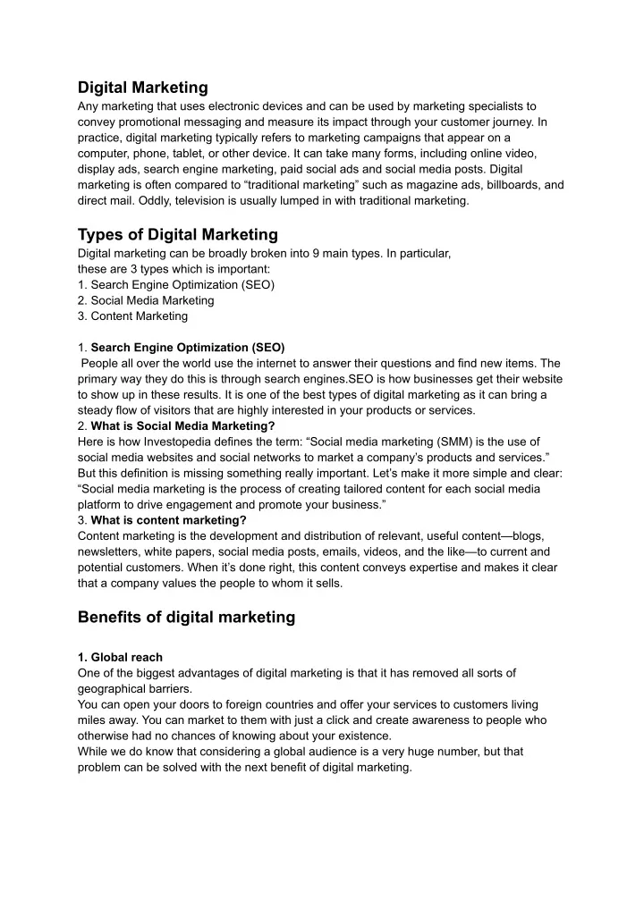 digital marketing any marketing that uses