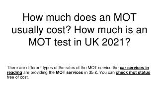 How much does an MOT usually cost_ How much is an MOT test in UK 2021_