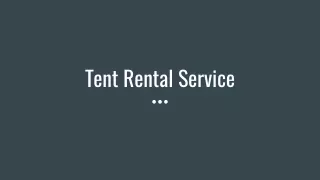tent rental service