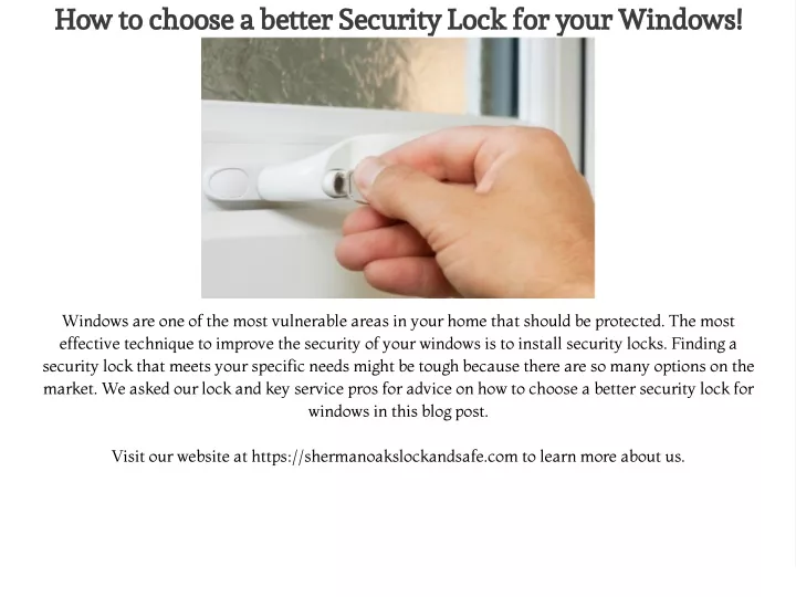 how to choose a better security lock for your