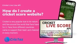 How do I create a cricket score website-www.crictez.com