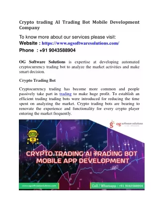 crypto trading ai trading bot mobile development