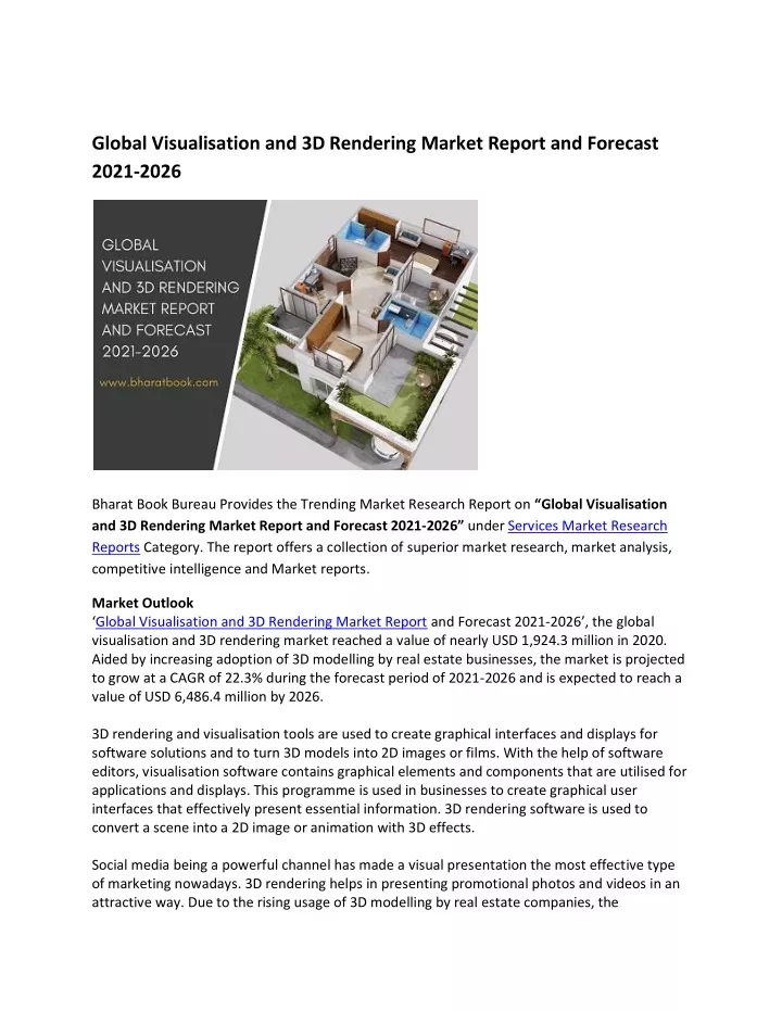 global visualisation and 3d rendering market