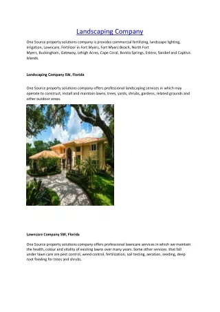 landscaping company