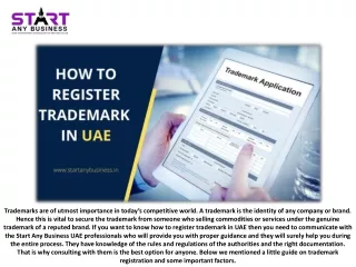 How To Register Trademark in UAE