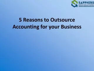 5 Reasons to Outsource Accounting for your Business