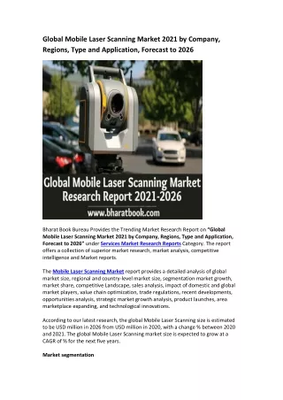 global mobile laser scanning market 2021