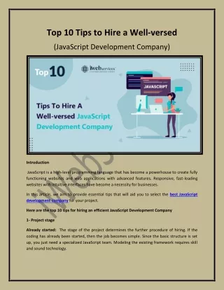 top 10 tips to hire a well versed