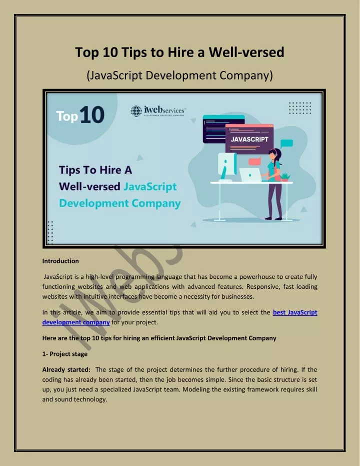 top 10 tips to hire a well versed