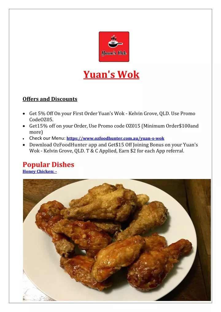 yuan s wok offers and discounts get 5 off on your