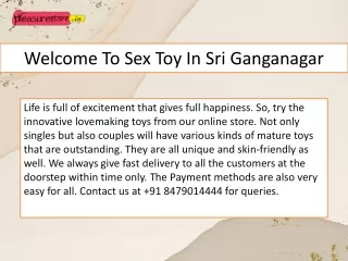 Welcome To Sex Toy In Sri Ganganagar