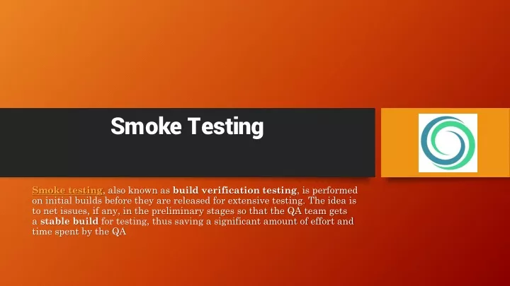 smoke testing