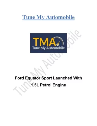 Ford Equator Sport-TMA