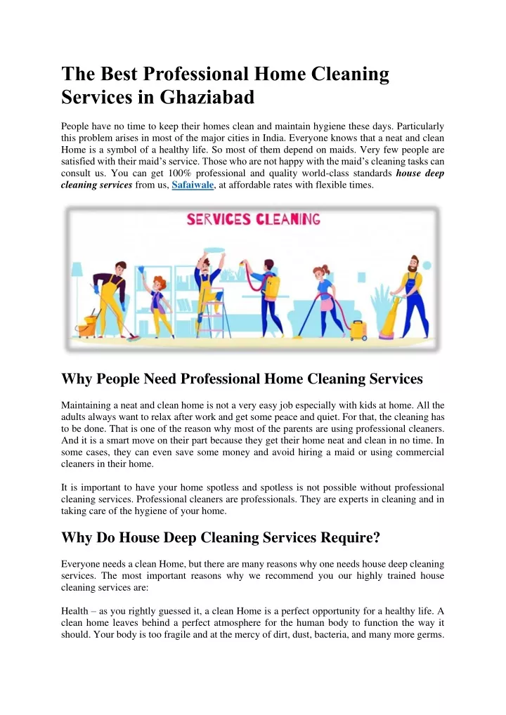 the best professional home cleaning services