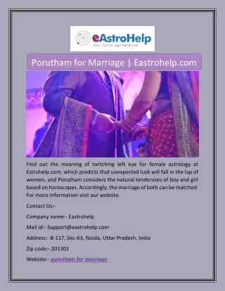 porutham for marriage eastrohelp com