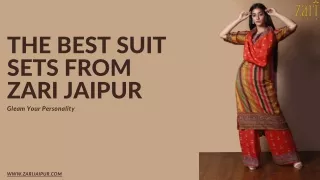 the best suit sets from zari jaipur gleam your