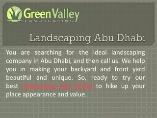 Landscaping  Design in Abu Dhabi