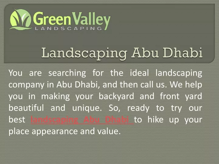 landscaping abu dhabi
