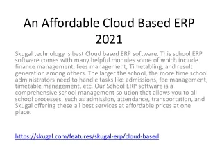 an affordable cloud based erp 2021