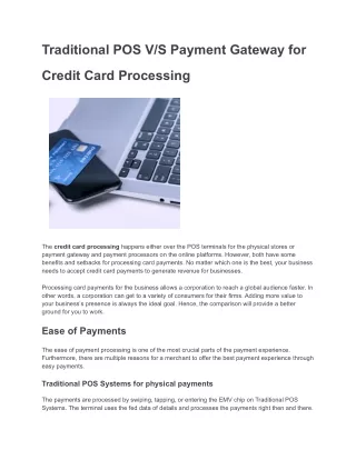 traditional pos v s payment gateway for
