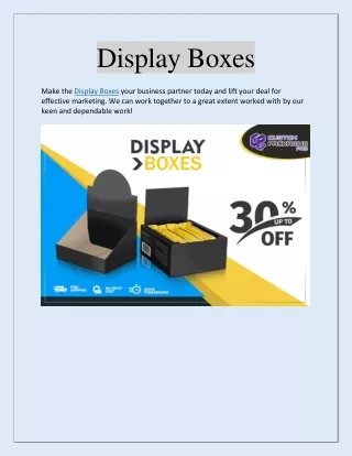 display boxes