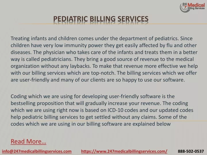 pediatric billing services