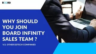 Why should you Join Board Infinity sales team compared to other EdTech companies