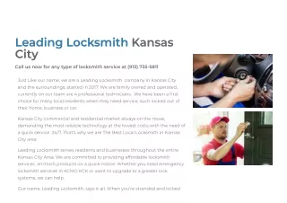 Locksmith in Kansas city ks