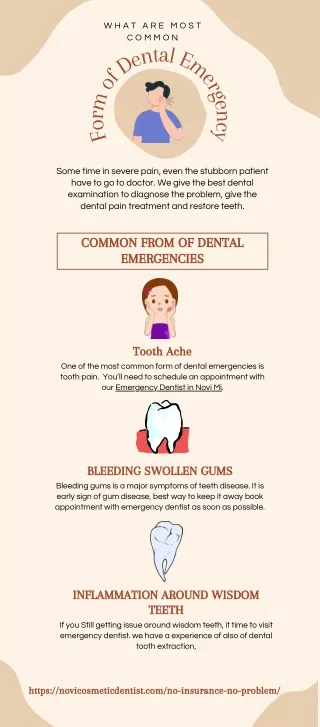 What are Most Common Form of Dental Emergency