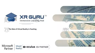 the role of virtual reality in teaching