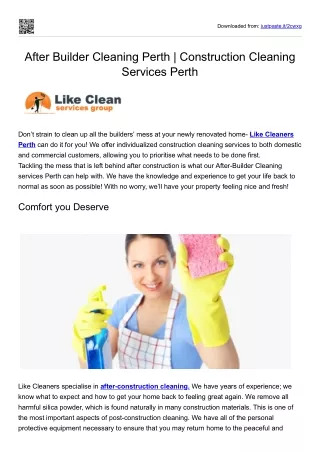 after builder cleaning perth