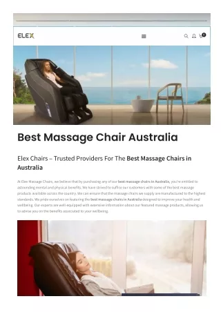 Best Massage Chair Australia