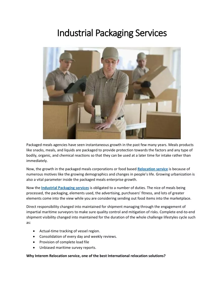 industrial packaging s industrial packaging