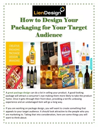 How to Design Your Packaging for Your Target Audience