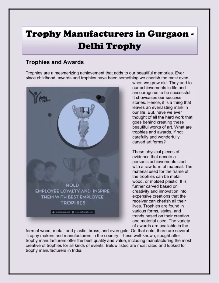 trophy manufacturers in gurgaon delhi trophy
