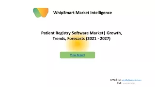 Global Patient Registry Software market   Industry | Whipsmartmi