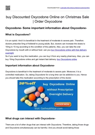 buy Discounted Oxycodone Online on Christmas Sale  Order Oxycodone