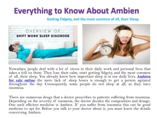 Everything to Know About Ambien-converted