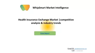 Health Insurance Exchange Market  Research, Global Analysis | Forecast 2027